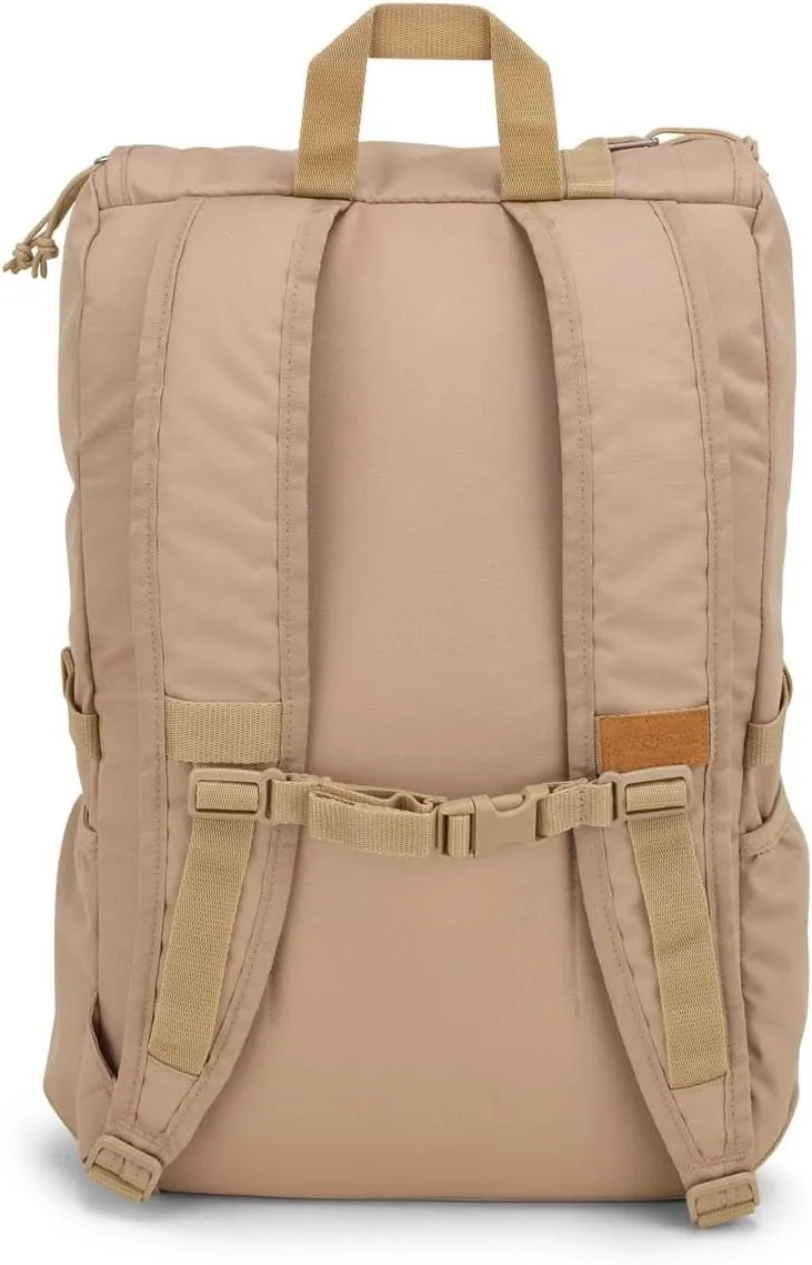 JanSport Hatchet Backpack – 15-inch Padded Laptop Compartment, Dual Water Bottle Pockets, Side Compression Straps, Travertine