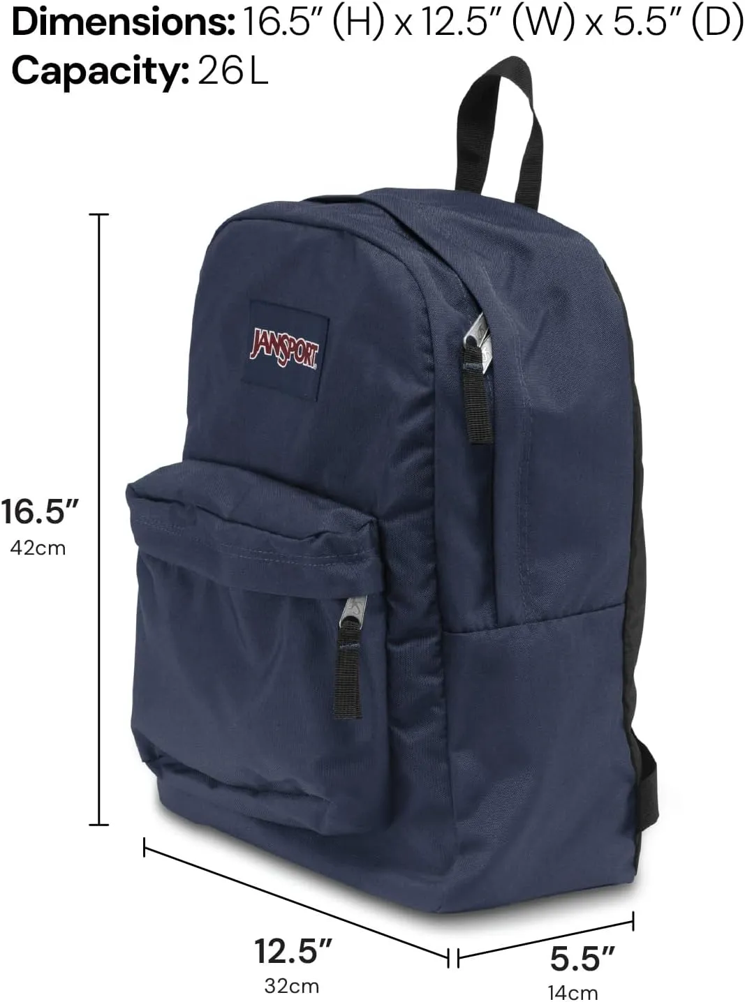 JanSport SuperBreak One Backpacks - Durable, Lightweight Bag with 1 Main Compartment, Front Utility Pocket with Built-in Organizer - Premium Backpack - Deep Juniper
