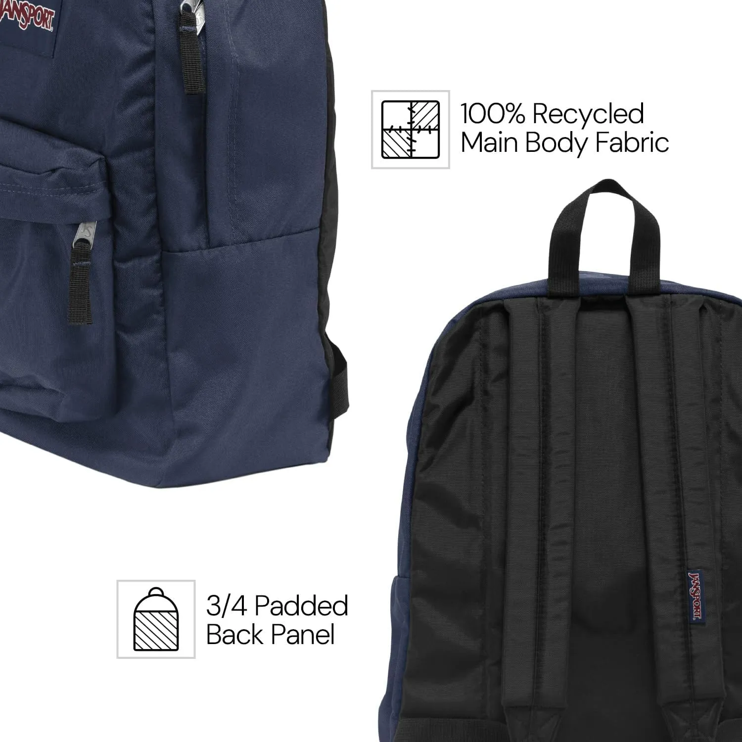 JanSport SuperBreak One Backpacks - Durable, Lightweight Bag with 1 Main Compartment, Front Utility Pocket with Built-in Organizer - Premium Backpack - Deep Juniper