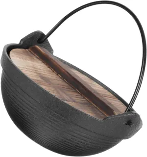 Japanese Hot Pot Cast Iron Cooking Pot Hanging Handle Multi-purpose Camping Kettle Outdoor Cooking Utensil Set