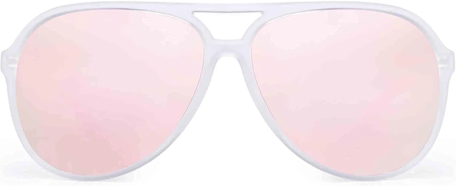 JIM HALO Polarized Aviator Sunglasses Men Women Oversize Plastic Driving Glasses