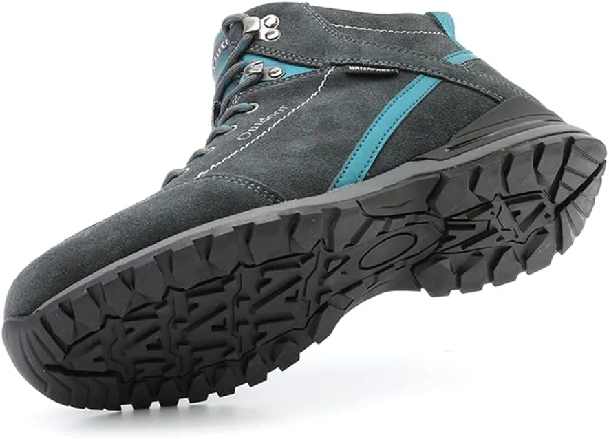 JITUUE Men's Waterproof Hiking Boots Comfortable & Lightweight Outdoor Mid Top Ankle Boot Breathable Hiker Work Trekking Backpacking Mountaineering Shoes