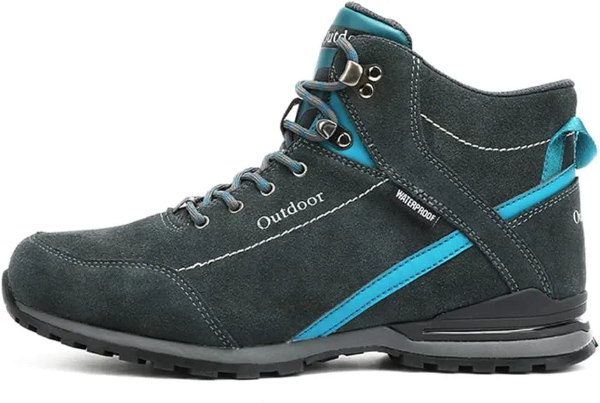 JITUUE Men's Waterproof Hiking Boots Comfortable & Lightweight Outdoor Mid Top Ankle Boot Breathable Hiker Work Trekking Backpacking Mountaineering Shoes