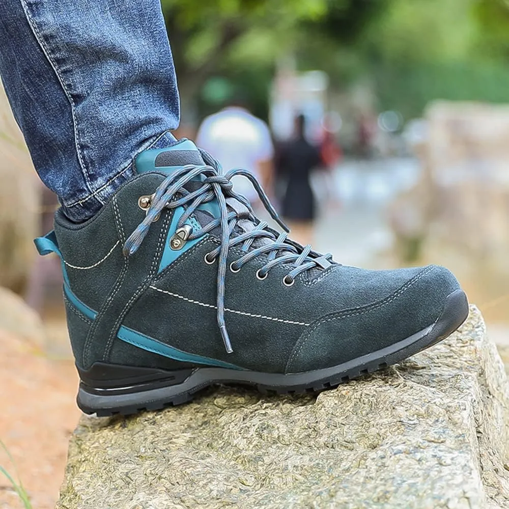 JITUUE Men's Waterproof Hiking Boots Comfortable & Lightweight Outdoor Mid Top Ankle Boot Breathable Hiker Work Trekking Backpacking Mountaineering Shoes