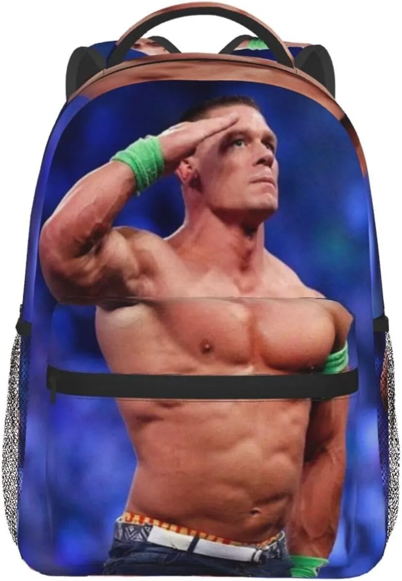 John Wrestler Cena Backpack Adults Bag Casual Backpack Hiking DaypackOne Size