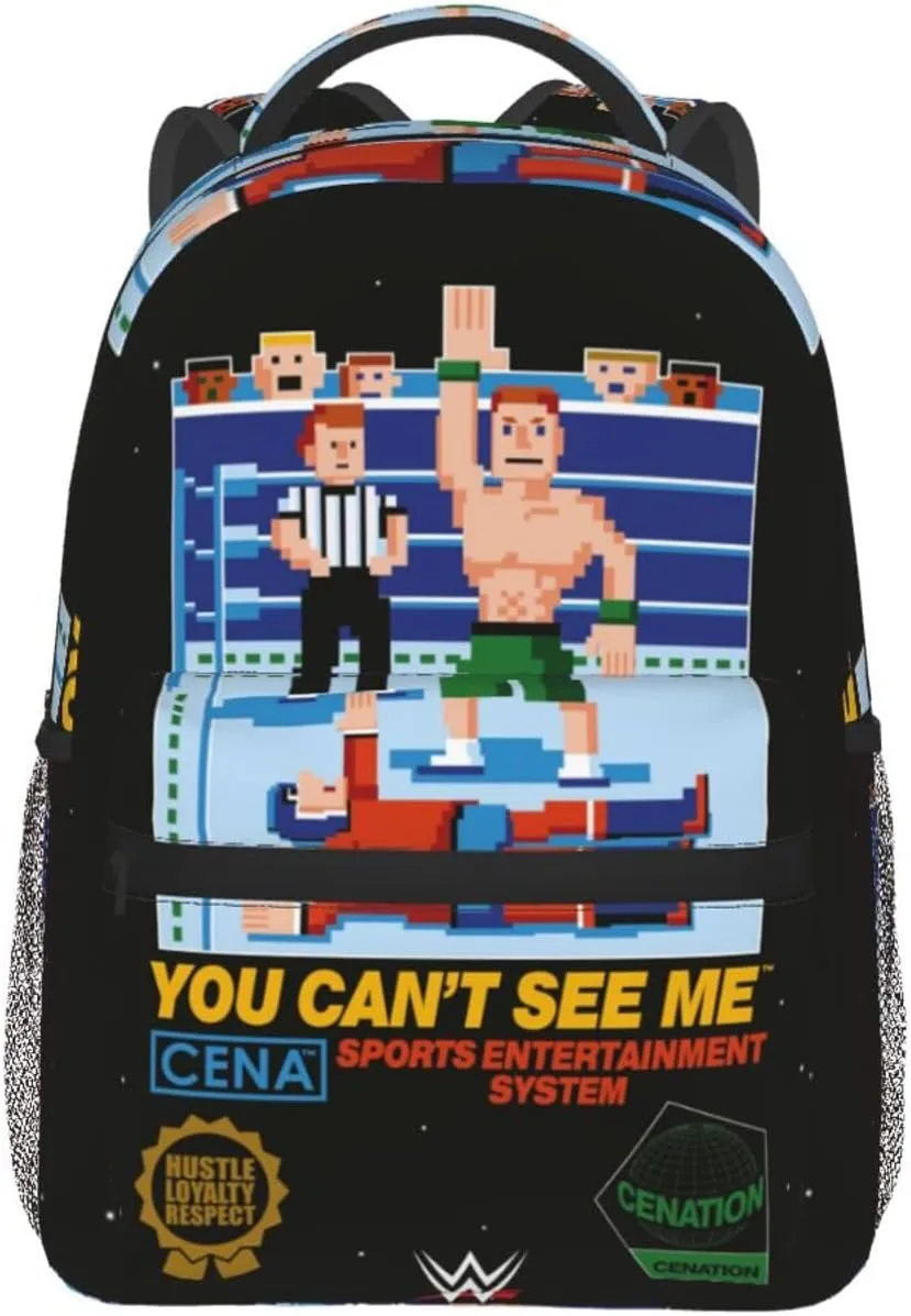 John Wrestler Cena Backpack Adults Bag Casual Backpack Hiking DaypackOne Size