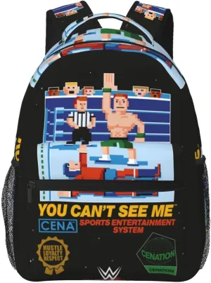 John Wrestler Cena Backpack Adults Bag Casual Backpack Hiking DaypackOne Size