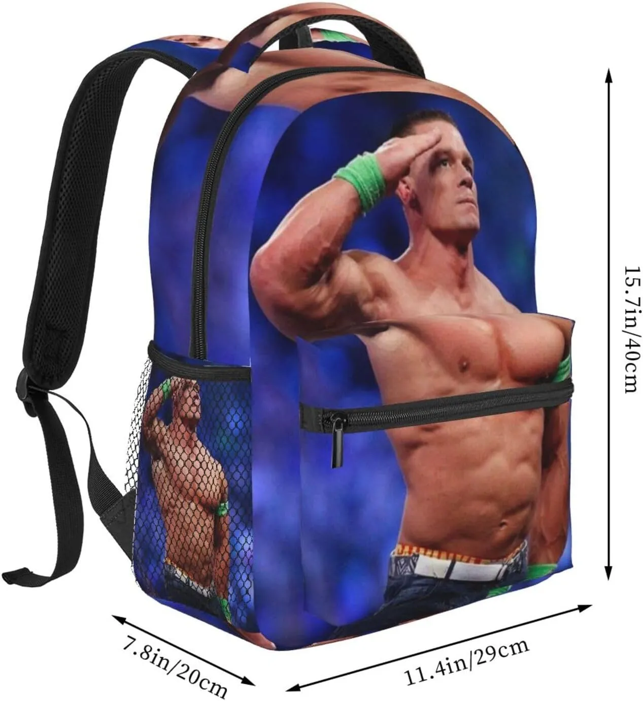 John Wrestler Cena Backpack Adults Bag Casual Backpack Hiking DaypackOne Size