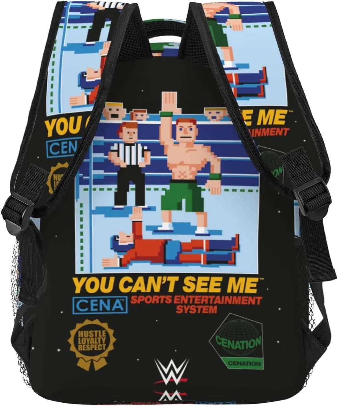 John Wrestler Cena Backpack Adults Bag Casual Backpack Hiking DaypackOne Size