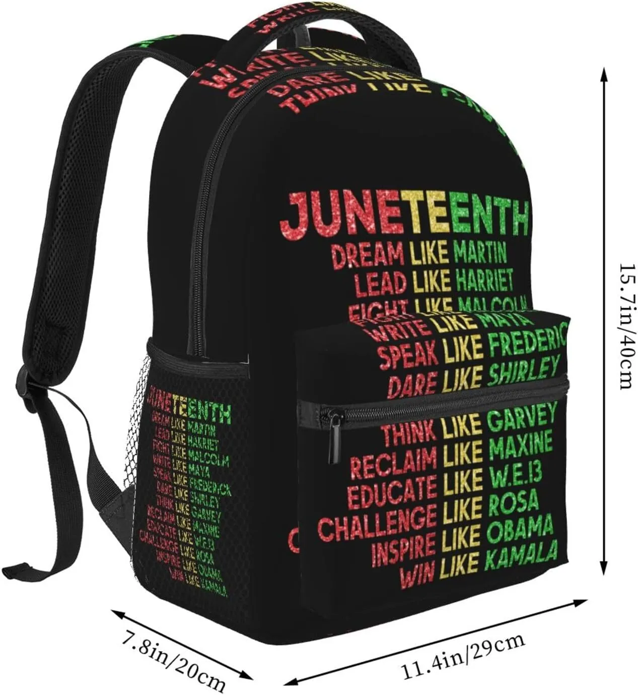 Juneteenth Black History Month Backpack Lightweight Laptop Backpack Casual Daypack Travel Double Shoulder Bag For Women Men