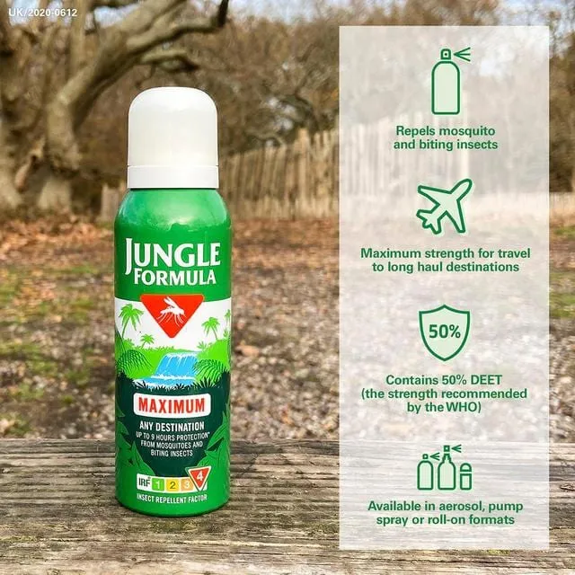 Jungle Formula Insect Repellent Aerosol 50% DEET Maximum 125ml