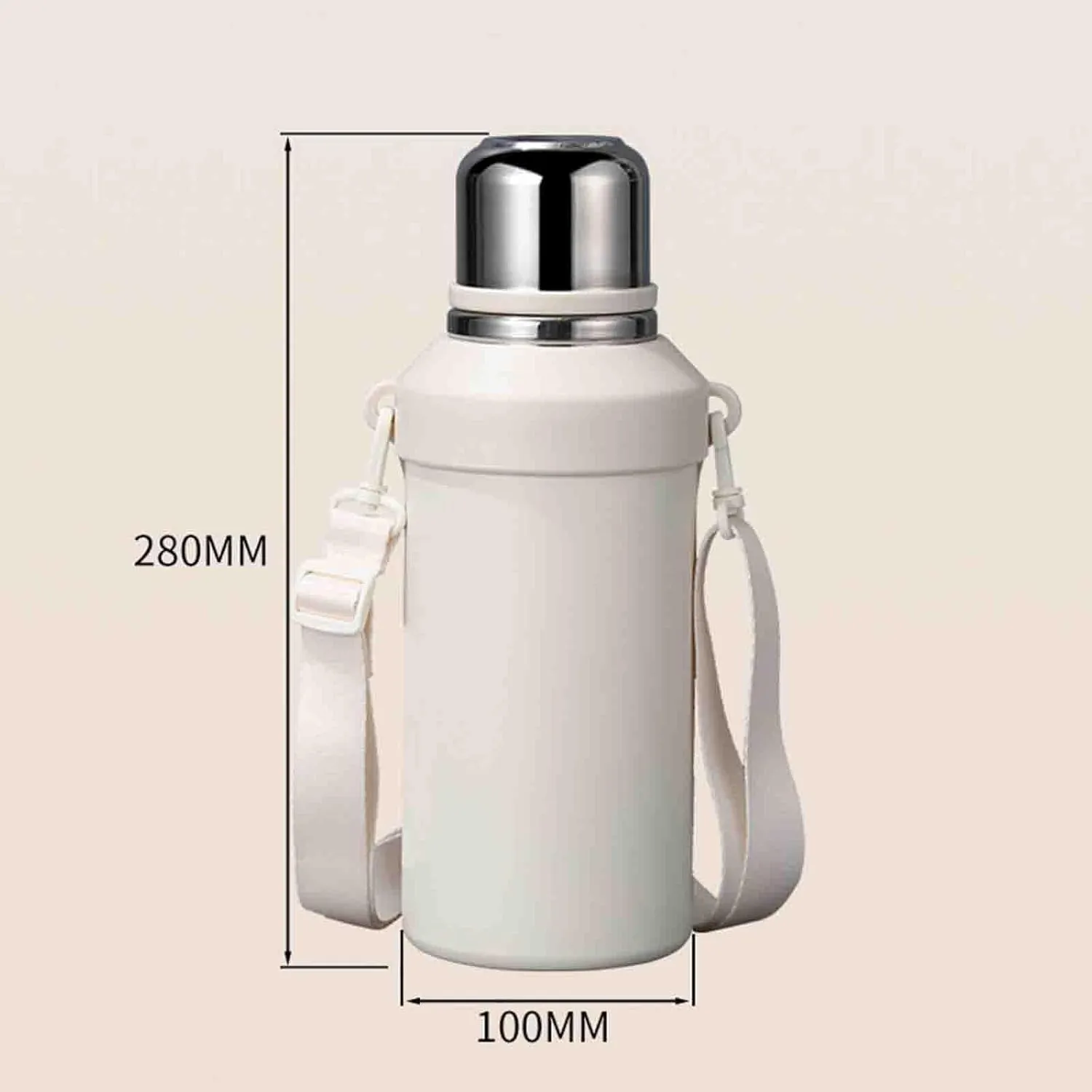 JUSHZ Mens Water Bottle Water Bottles Gym Leakproof Stainless Steel Adult with Filter Thermos Flask Vacuum Flasks Insulated with Handle Large Capacity Portable Car Travel (1200ml,Pink)