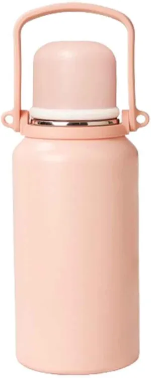 JUSHZ Sports Mens Water Bottle Water Bottles Leakproof Adult for Women Girls with Filter Thermos Flask Insulated Bottles Vacuum Flasks Stainless Steel Student Portable Men Gift (Pink,1200ML)