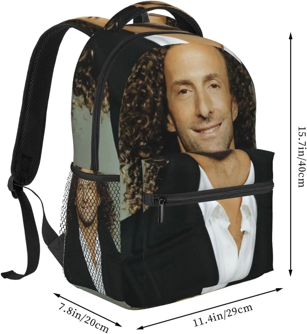 K-enny G lightweight casual student backpack with adjustable shoulder straps and cushioned back for comfort Black