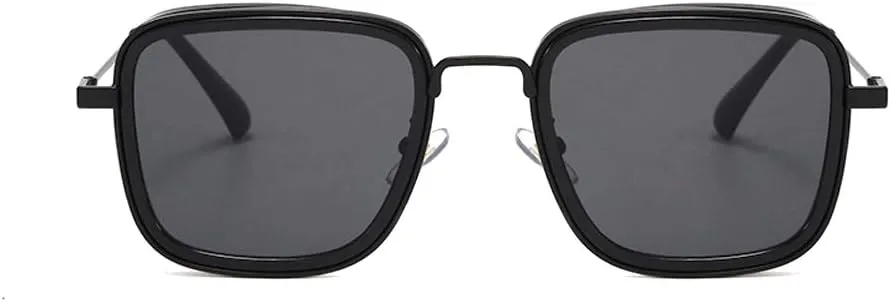 Kabir Singh Steam punk Square glasses Men's Aviator Sunglasses UV400