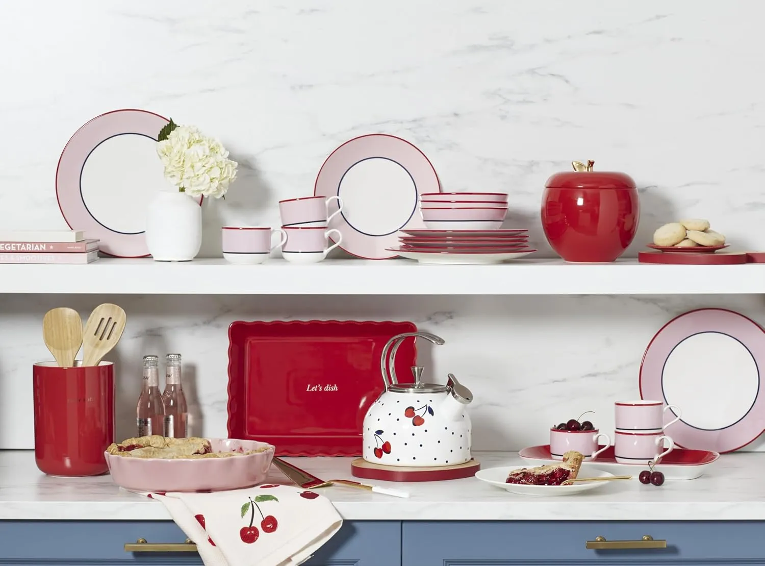 Kate Spade New York Kate Spade Vintage Cherry Dot Tea Kettle, 3.70 LB, Multi