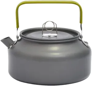 Kettle for Stove top 1.2L/40.5OZ Camping Kettle Camp Tea Coffee Pot Aluminum Outdoor Hiking Portable Teapot Lightweight with Silicon Handle Kitchen Supplies Teapots