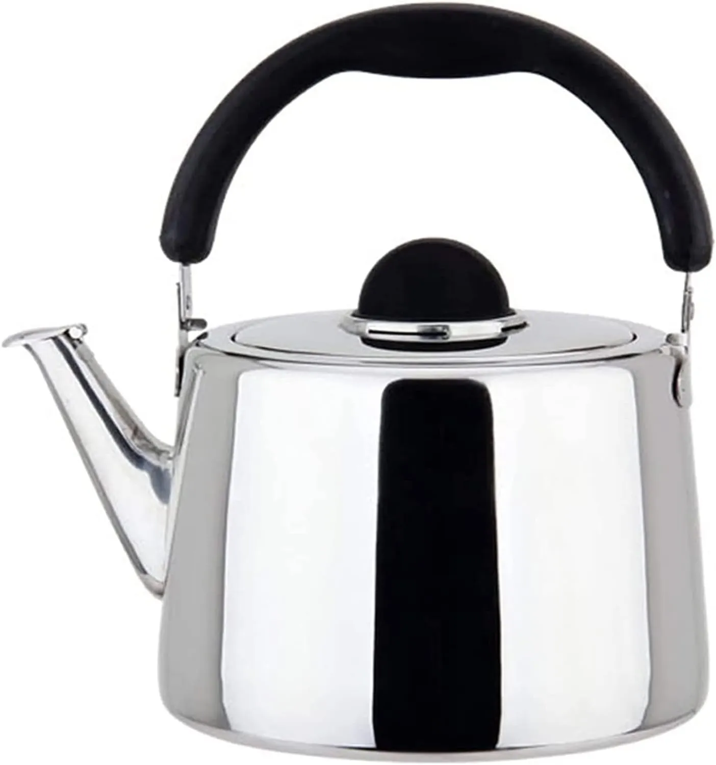 Kettle Stove Top Stainless Steel Whistling Kettle Lightweight Compact Durable for Camping Trips Hiking Cooking Campsite Campfire BBQ Glamping Camping Kettle