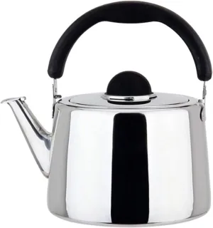 Kettle Stove Top Stainless Steel Whistling Kettle Lightweight Compact Durable for Camping Trips Hiking Cooking Campsite Campfire BBQ Glamping Camping Kettle