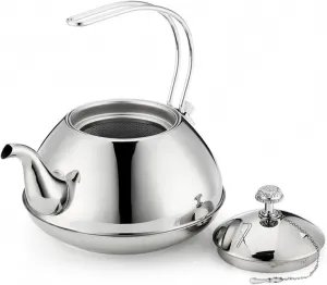 Kettle with Infuser, Camping Coffee & Tea Pots, Stove Teapot, Household Stainless Steel Teapot(1.5L)