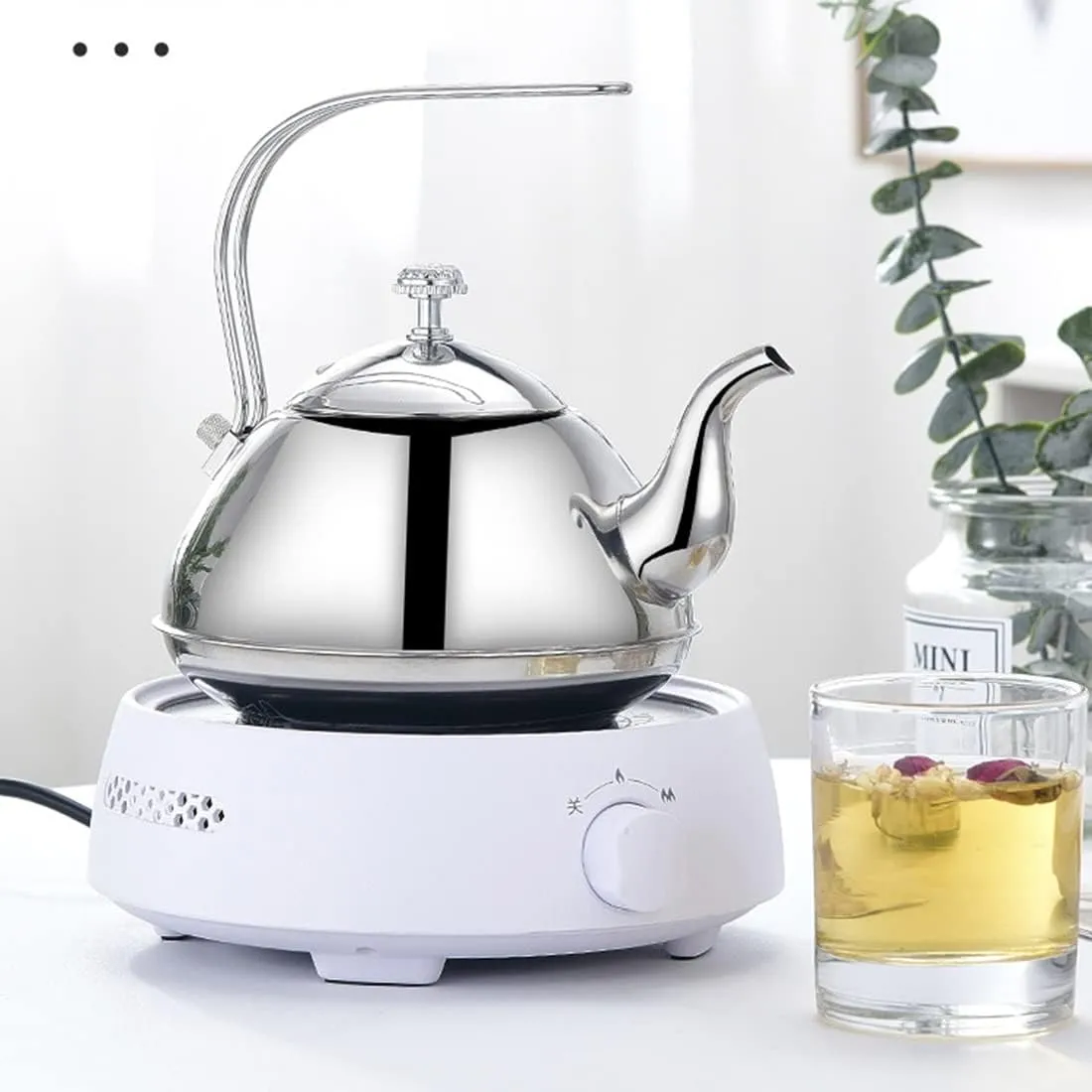Kettle with Infuser, Camping Coffee & Tea Pots, Stove Teapot, Household Stainless Steel Teapot(1.5L)