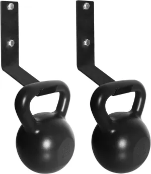 Kettlebell Storage Rack Wall Mounted: Heavy Duty Kettlebells Storage Hanger for Workout Gym Home 2 Pcs