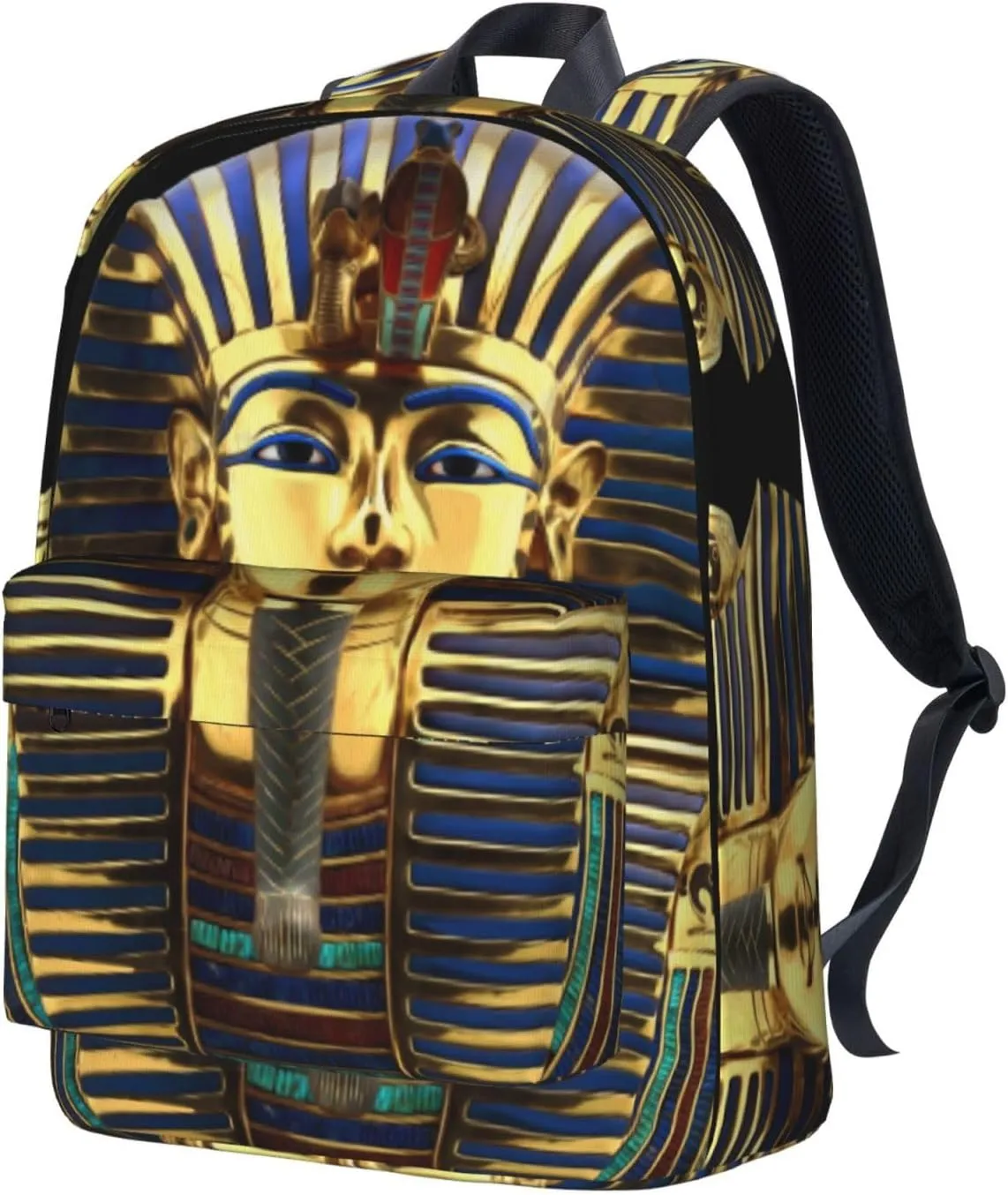 King Pharaoh Tutankhamun Egypt Tut Egyptian Lightweight Backpack Casual Daypack Women Men Travel Bag
