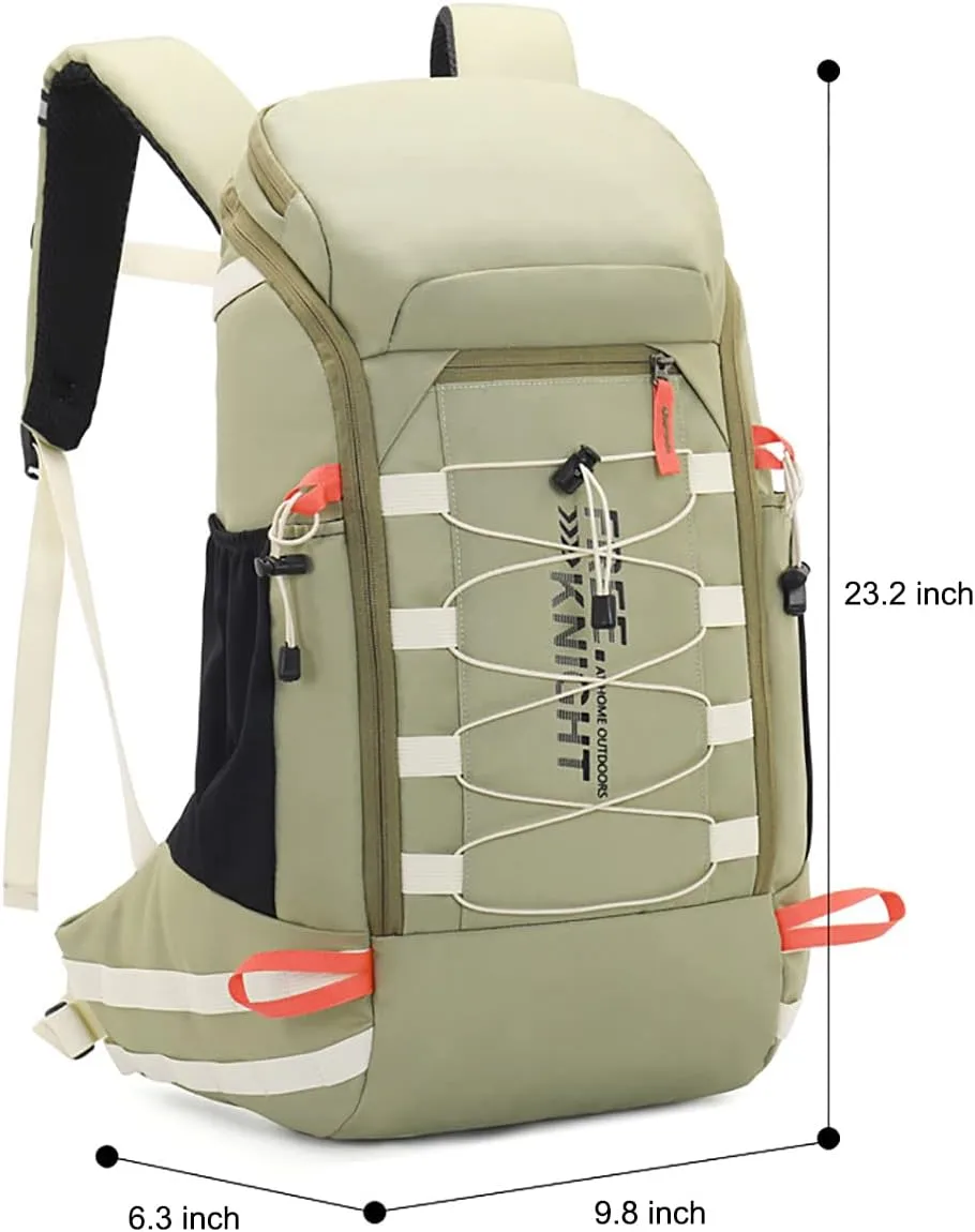King'sGuard 40L Hiking Backpack with Rain Cover Travel Backpack for Men Women Lightweight Waterproof Outdoor Climbing Camping Daypack (Black)