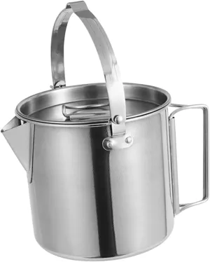 Kisangel Stainless Steel Kettle Portable Tea Pot Camping Kettle Boiling Water Pot Outdoor Tea