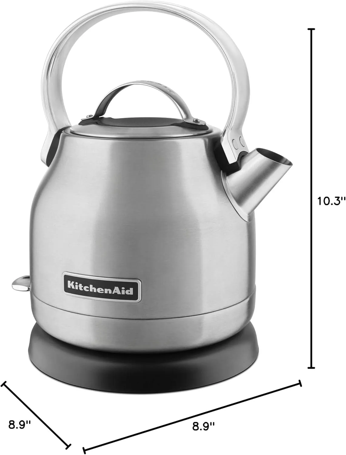 KitchenAid KEK1222SX 1.25-Liter Electric Kettle - Brushed Stainless Steel,Small