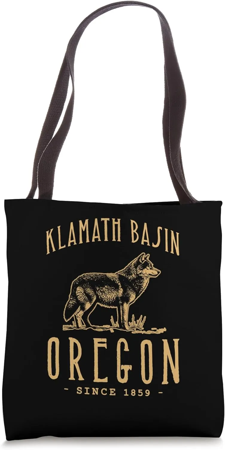 KLAMATH BASIN. WOLF OUTDOOR WILDLIFE Tote Bag