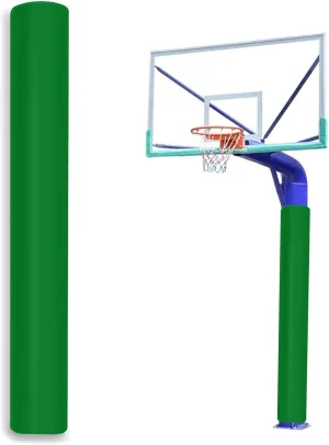 Kunovo Pole Padding All Weather Basketball Pole Padding Outdoor, Basketball Hoop Cushion/Crash Pad Fit Dia 3.5", Basement Round Column Pole Wrap with Velcro(Green,160cm/63 Tall)