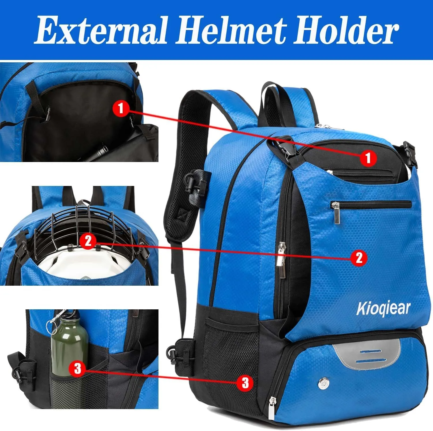 Lacrosse Bag - Large Sports Backpack for Lacrosse Equipment - Two Stick Holders and Separate Cleats Shoe Compartment