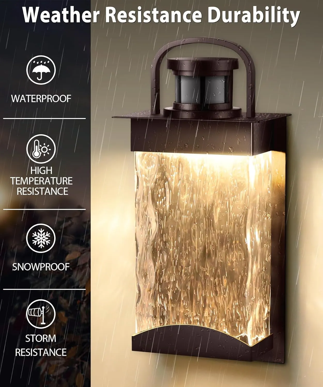 Lamomo Motion Sensor Outdoor Lights, LED Integrated Modern Porch Lights, 1200 Lumen Dusk to Dawn Outdoor Wall, Waterproof Anti-Rust Exterior Light Fixture, 13W, Modern, Bronze, Energy Saving
