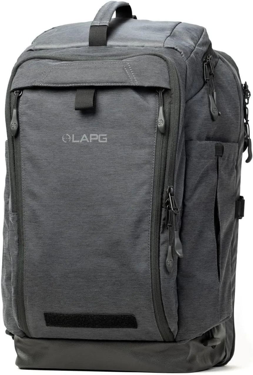 LAPG Terrain Stealth Backpack, Covert & Durable EDC Knapsack, Low Profile Tactical Backpack - Heather Black