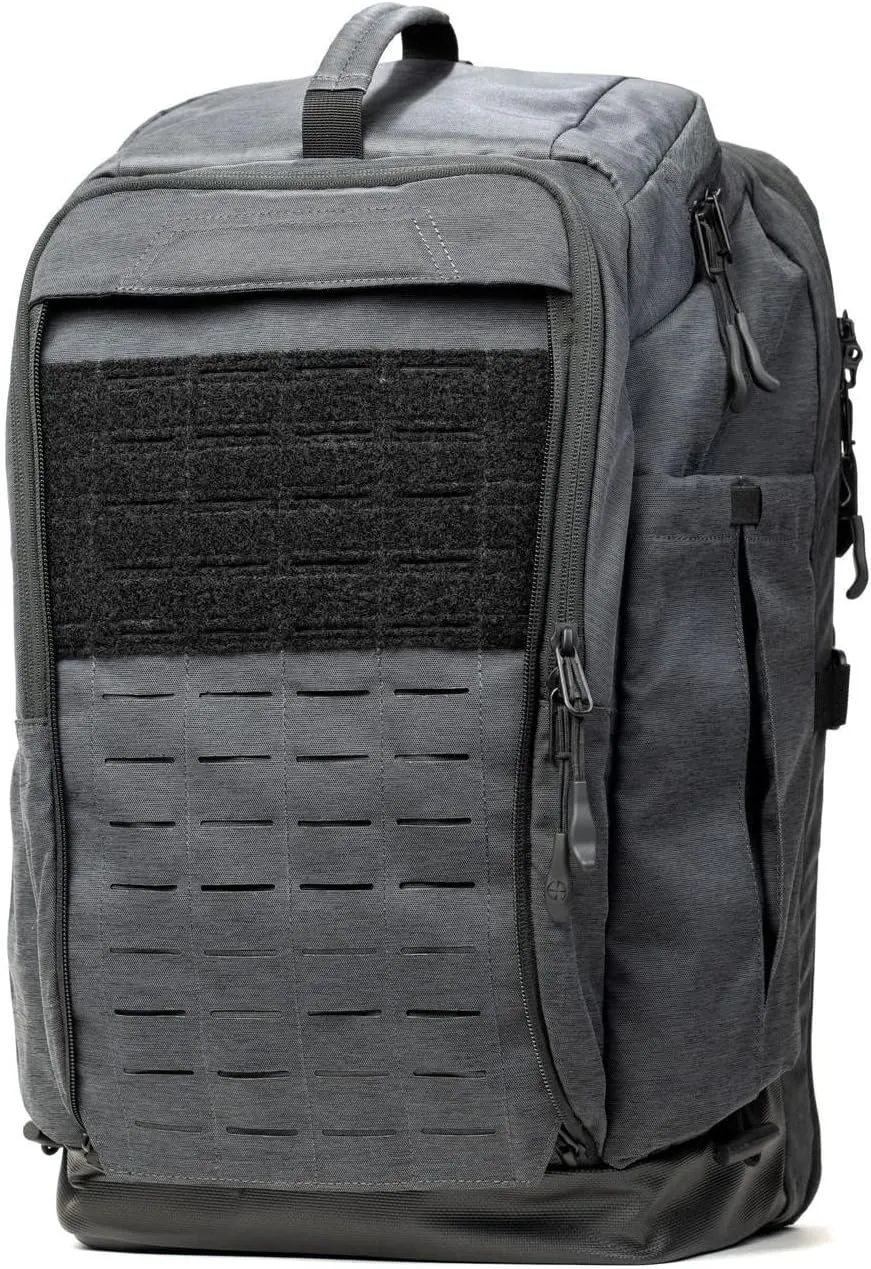 LAPG Terrain Stealth Backpack, Covert & Durable EDC Knapsack, Low Profile Tactical Backpack - Heather Black