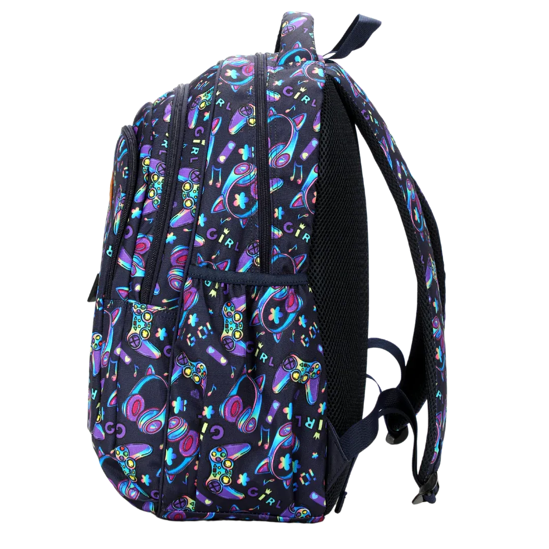 Large School Backpack - Girl Gaming