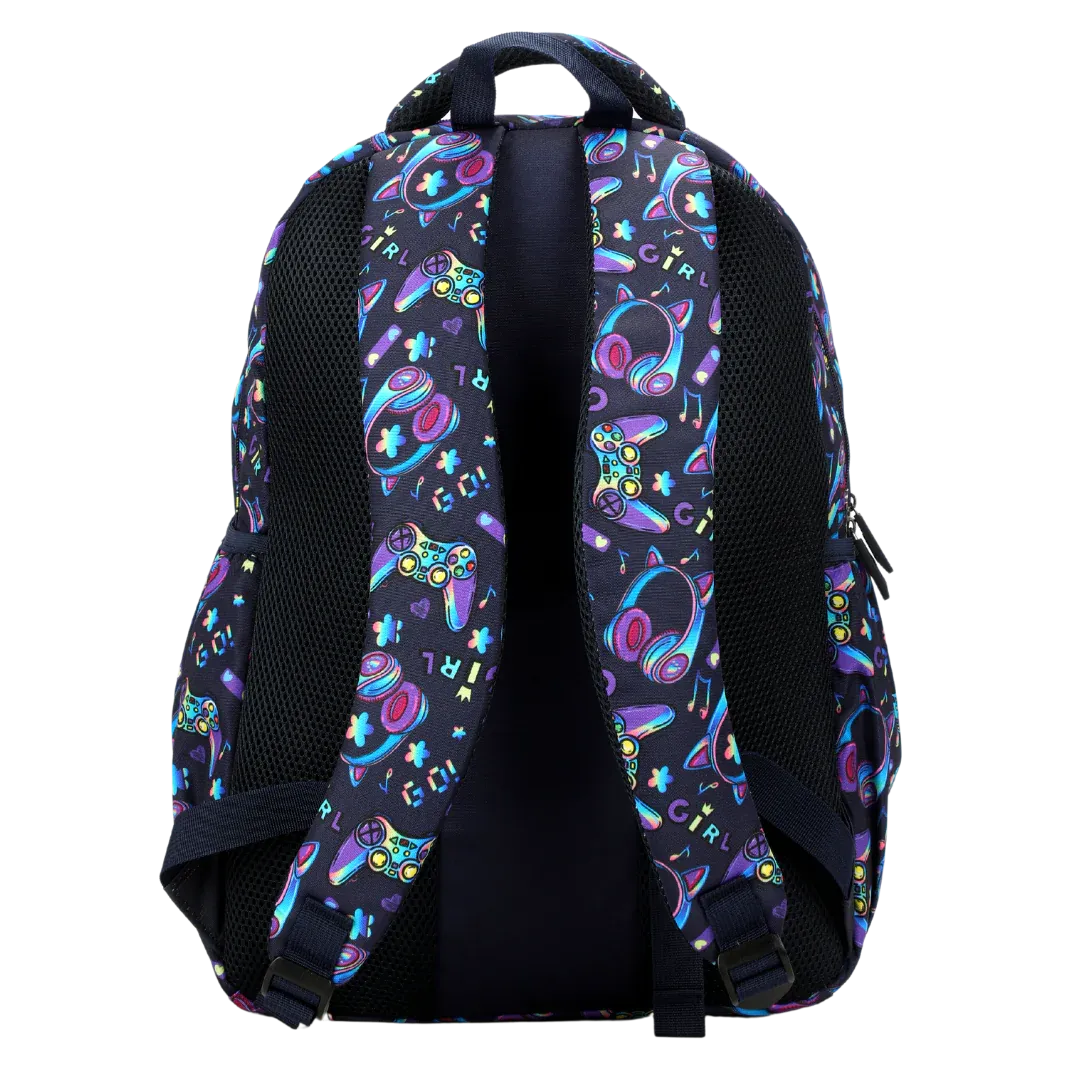 Large School Backpack - Girl Gaming