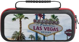 Las Vegas Portable Protective Shell Compatible with Switch Case Hard Travel Tote Bag with 20 Game Cartridges