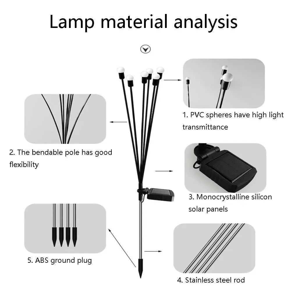 🔥Last Day 49% OFF- Solar Powered Firefly Garden Light