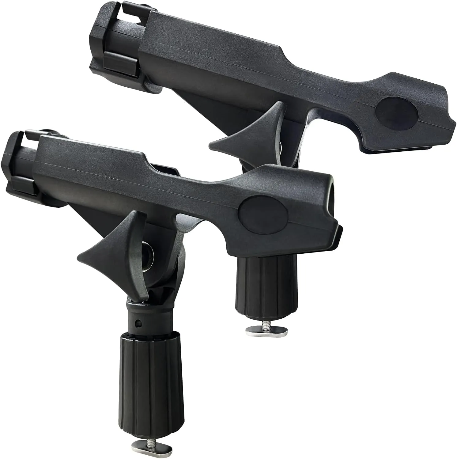 LBW Boat Fishing Rod Holder with Track Mount Universal T-Shaped Screw Mounted on Rail for Fishing Boat, Canoe, Kayak Rod Holder 2 Pack