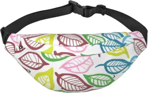 Leaf Lines Men'S And Women'S Waist Pack, Crossbody Bag With Adjustable Belt For Running, Traveling, Sports, Hiking