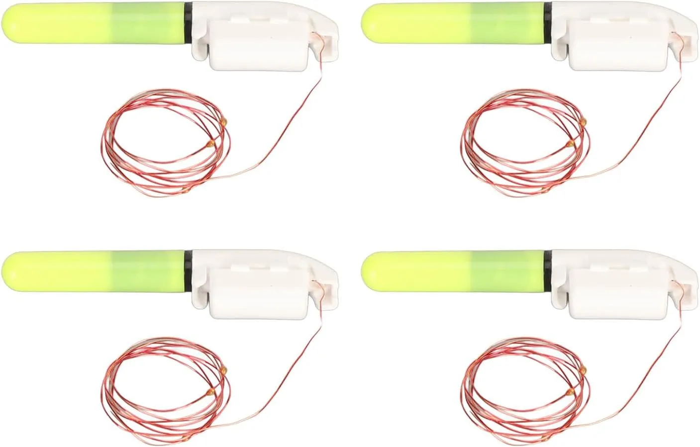 LED Fishing Glow Sticks Night Fishing Bite Alarm Set of 4 Lightweight Rod Tip for ABS Copper Material (3 Lights)
