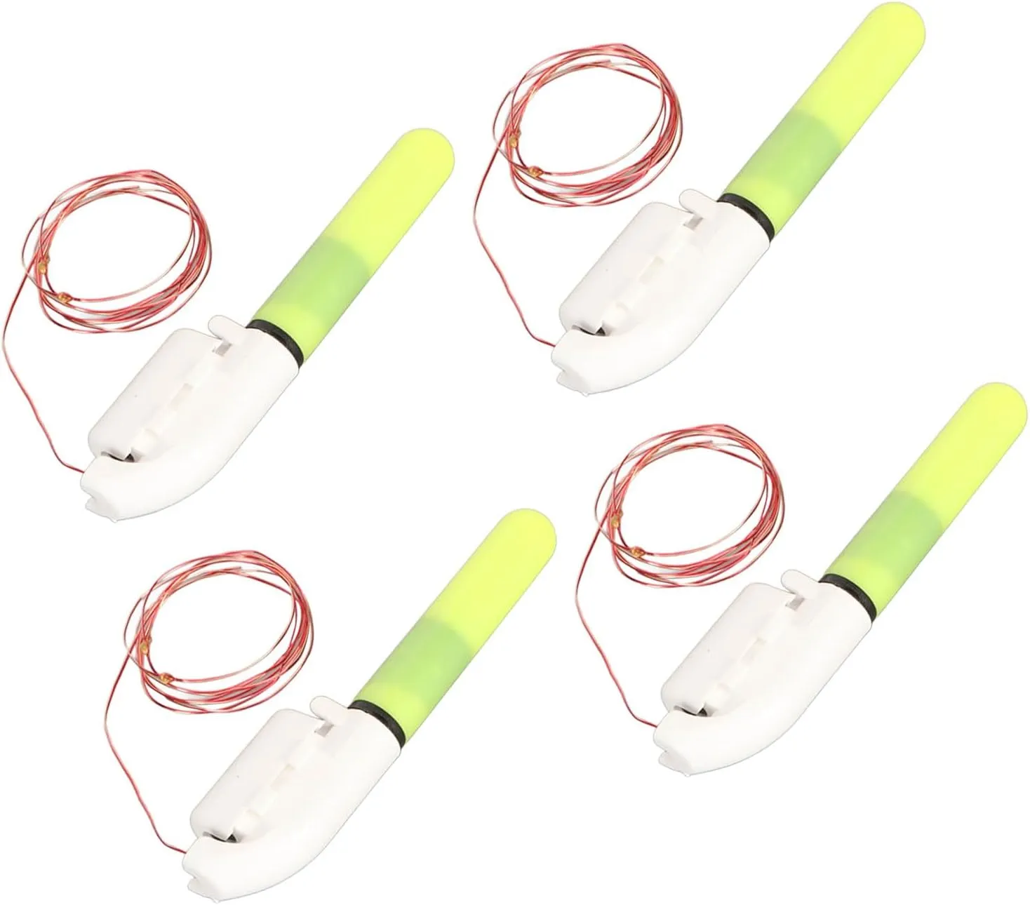 LED Fishing Glow Sticks Night Fishing Bite Alarm Set of 4 Lightweight Rod Tip for ABS Copper Material (3 Lights)