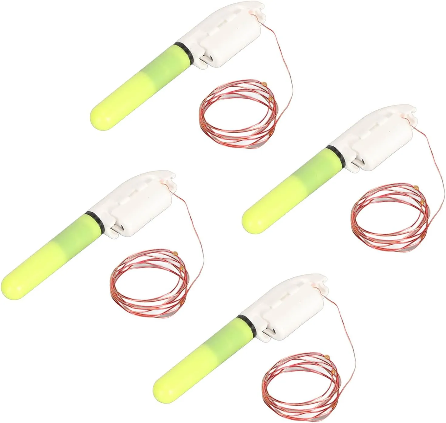 LED Fishing Glow Sticks Night Fishing Bite Alarm Set of 4 Lightweight Rod Tip for ABS Copper Material (3 Lights)