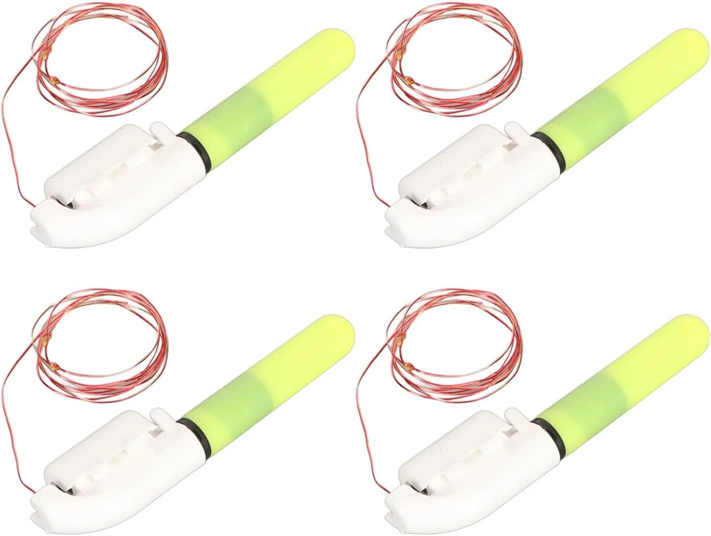 LED Fishing Glow Sticks Night Fishing Bite Alarm Set of 4 Lightweight Rod Tip for ABS Copper Material (3 Lights)