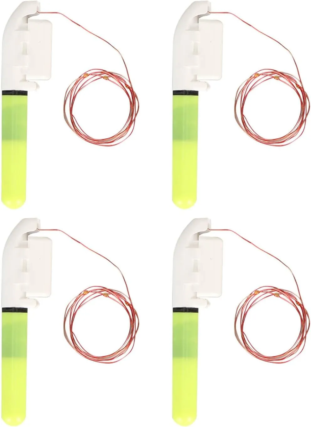LED Fishing Glow Sticks Night Fishing Bite Alarm Set of 4 Lightweight Rod Tip for ABS Copper Material (3 Lights)
