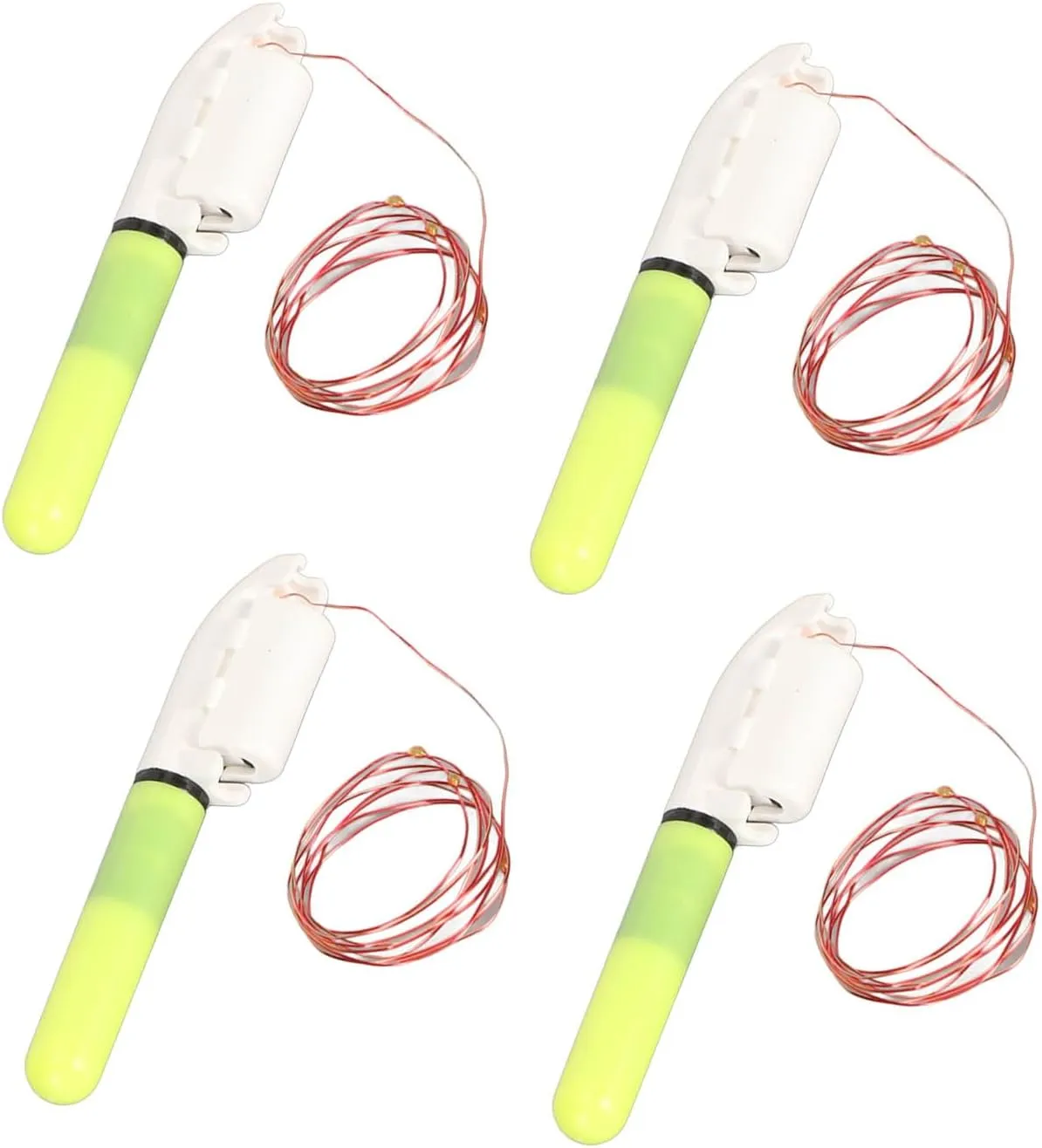 LED Fishing Glow Sticks Night Fishing Bite Alarm Set of 4 Lightweight Rod Tip for ABS Copper Material (3 Lights)