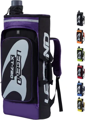 Legend XT720 Takedown Recurve Bow Case - Protective Nylon Archery Backpack Bag, Padded Recurve Bow and Arrow Case for Archery Accessories & Gears with Multiple Pockets, Arrow Tube Included