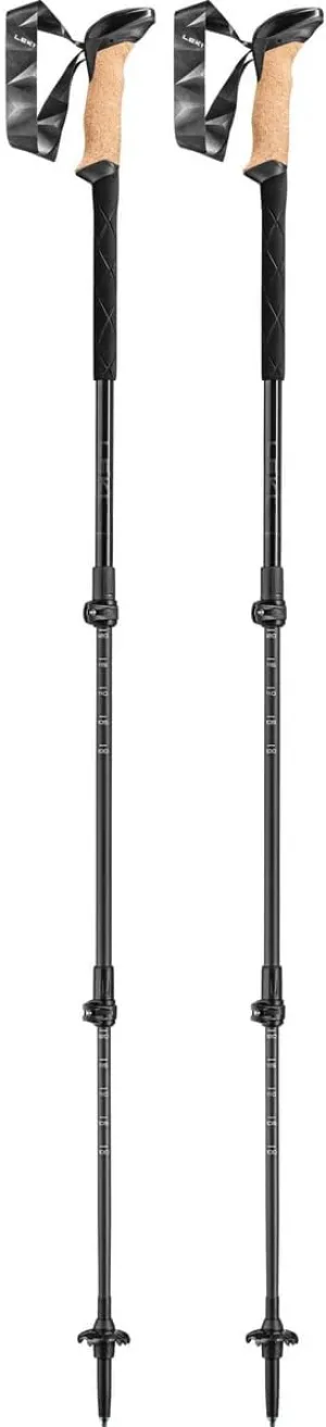 LEKI Black Series Carbon Adjustable Lightweight Walking Poles for Trekking & Hiking